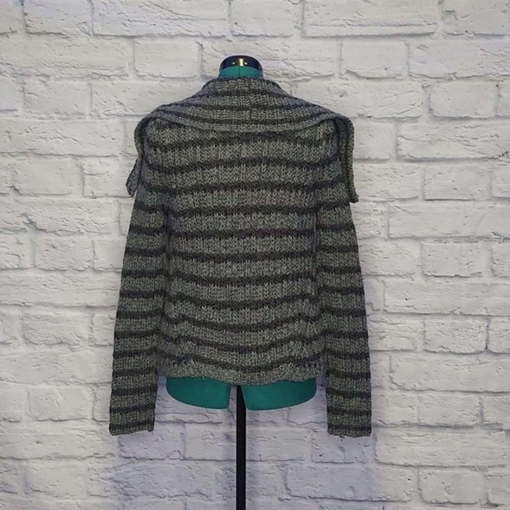 LOU & Grey Womens Gray knit wool alpaca open front cardigan Sz M - Picture 5 of 9